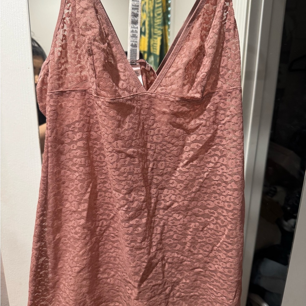 Victoria’s Secret leopard Women's Lace Slip Nightdress - Dusty Rose